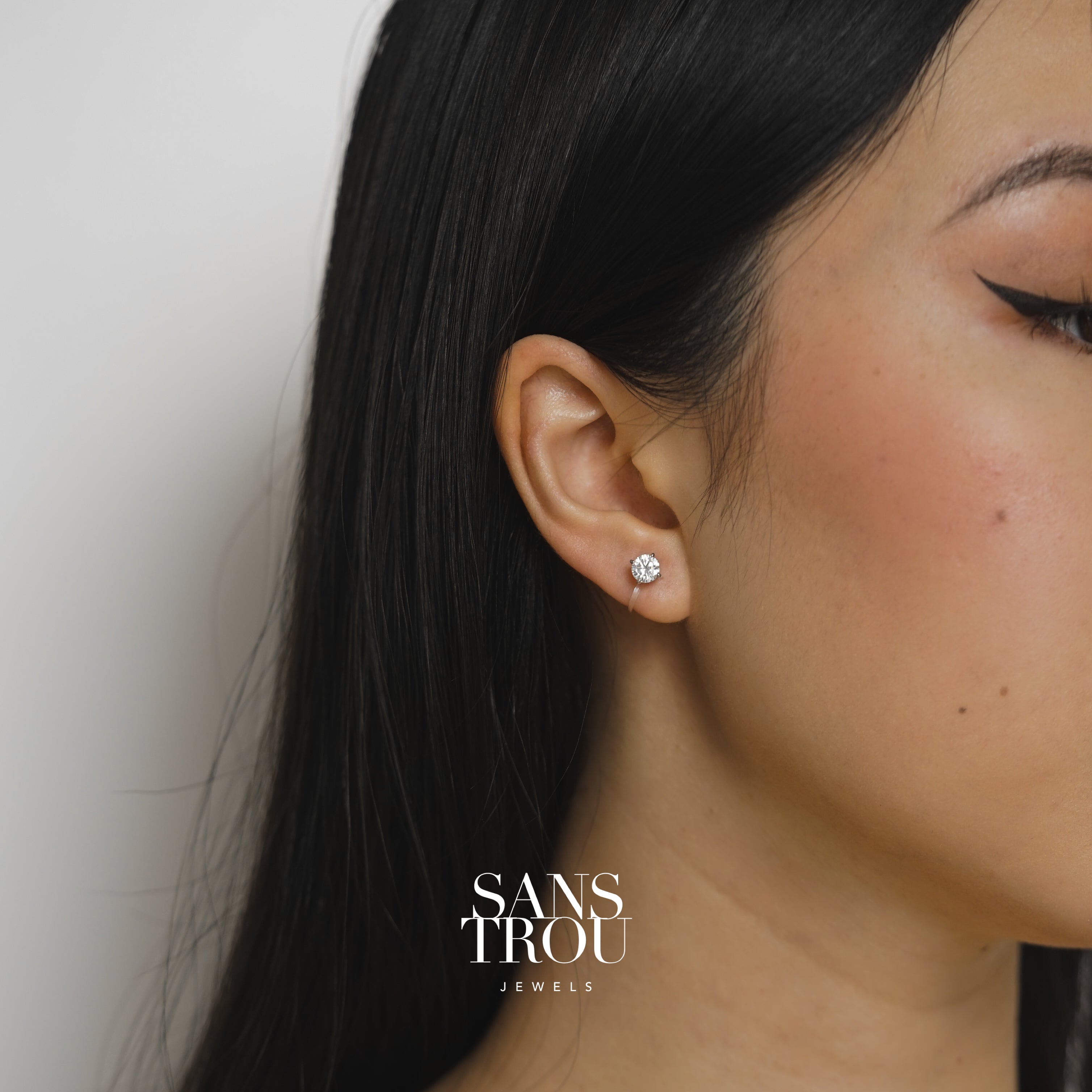 Nala Clip-On Stud Earrings - Silver