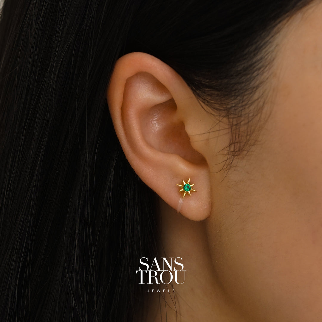 Nova Star Clip-On Stud Earrings