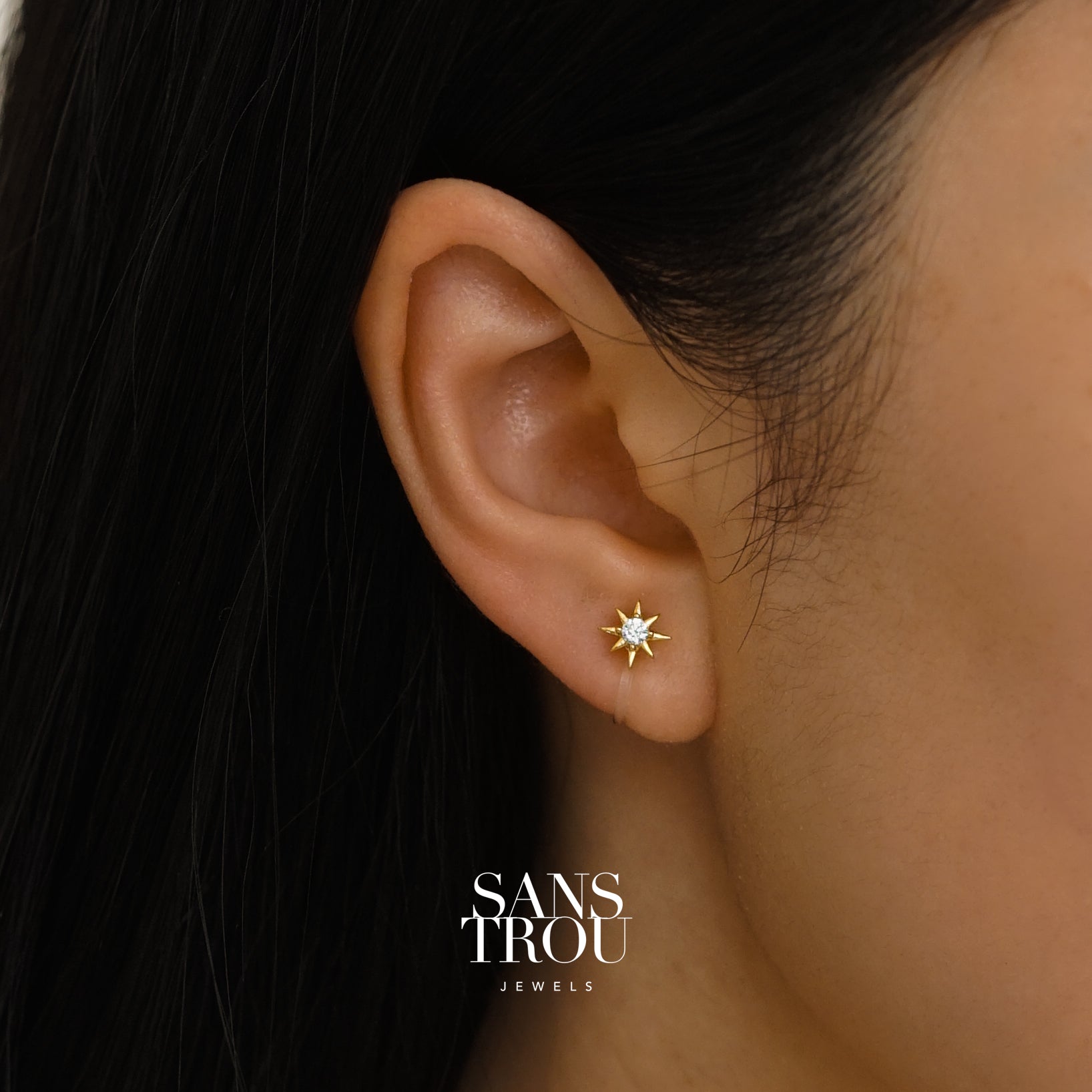 Nova Star Clip-On Stud Earrings