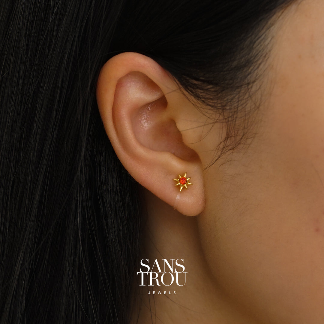 Nova Star Clip-On Stud Earrings