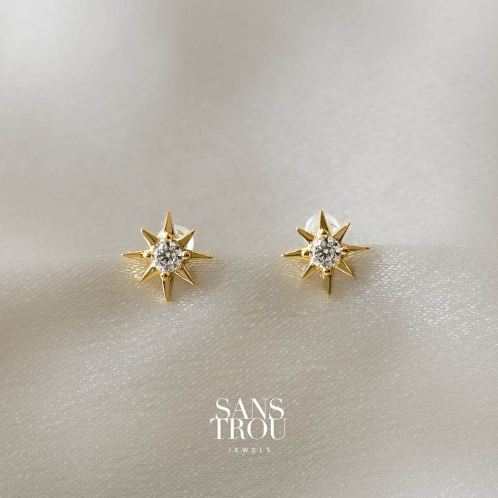 Nova Star Clip-On Stud Earrings