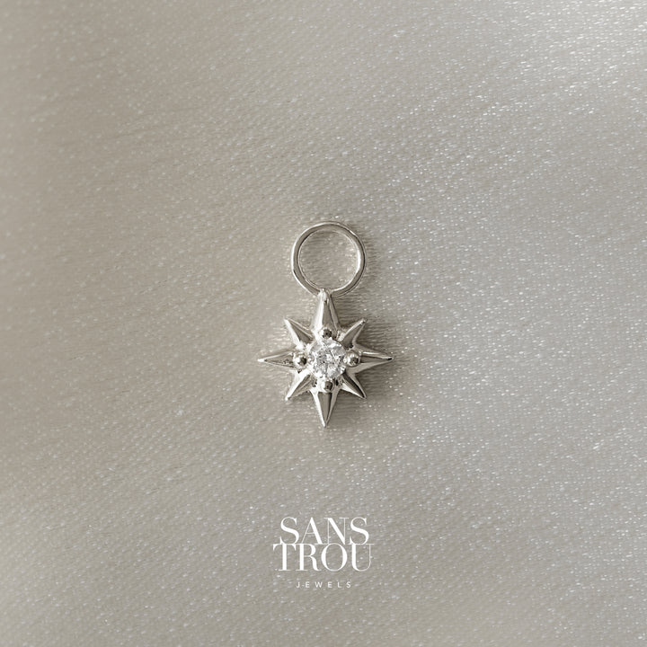 Nova Star Hoop Charm - Silver - Single
