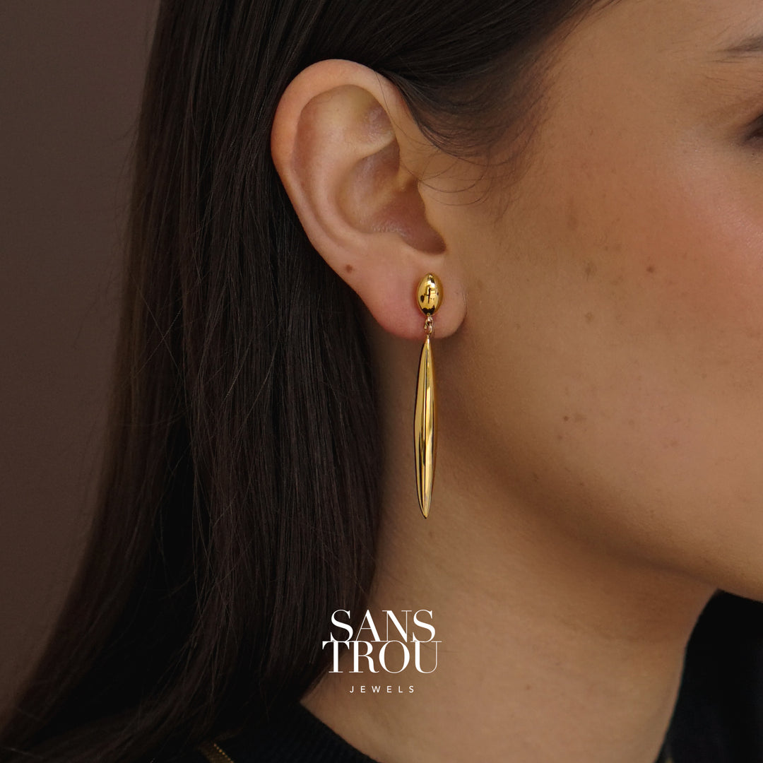 Oriane Long Drop Clip-On Earrings