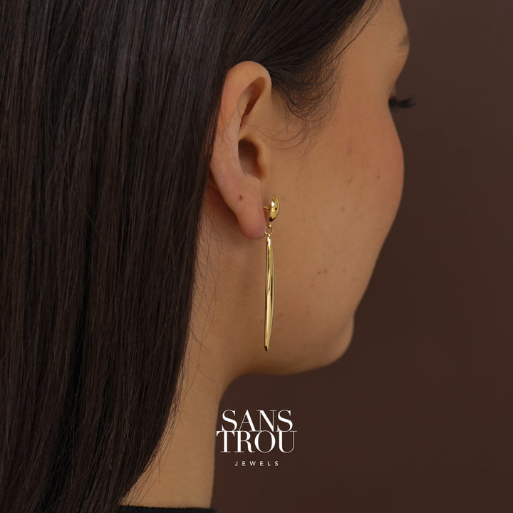 Oriane Long Drop Clip-On Earrings