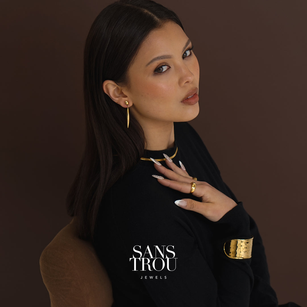 Oriane Long Drop Clip-On Earrings