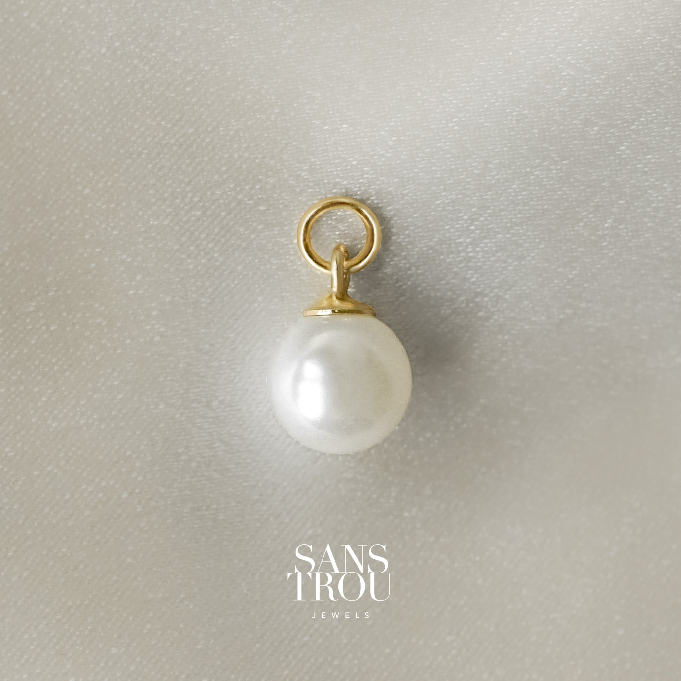 Paloma Round Pearl Hoop Charm - Single