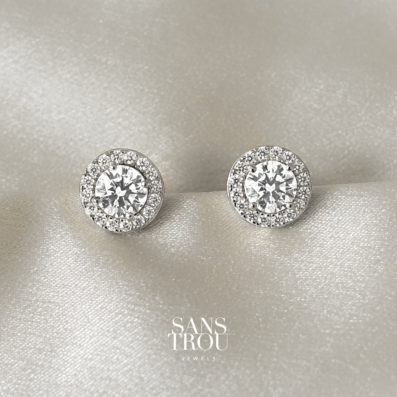 Phoebe Clip-On Stud Earrings - Silver