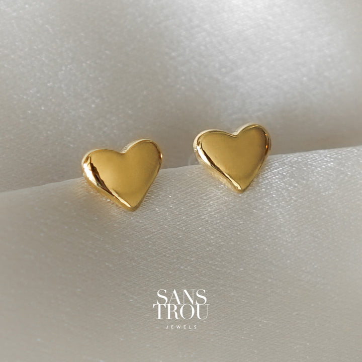 Renée Heart Clip-On Stud Earrings - Classic Clip (L)