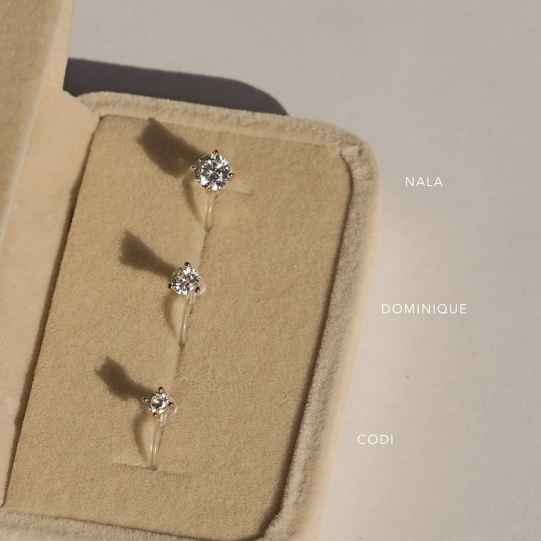 Dominique Clip-On Stud Earrings - Classic Clip (L)