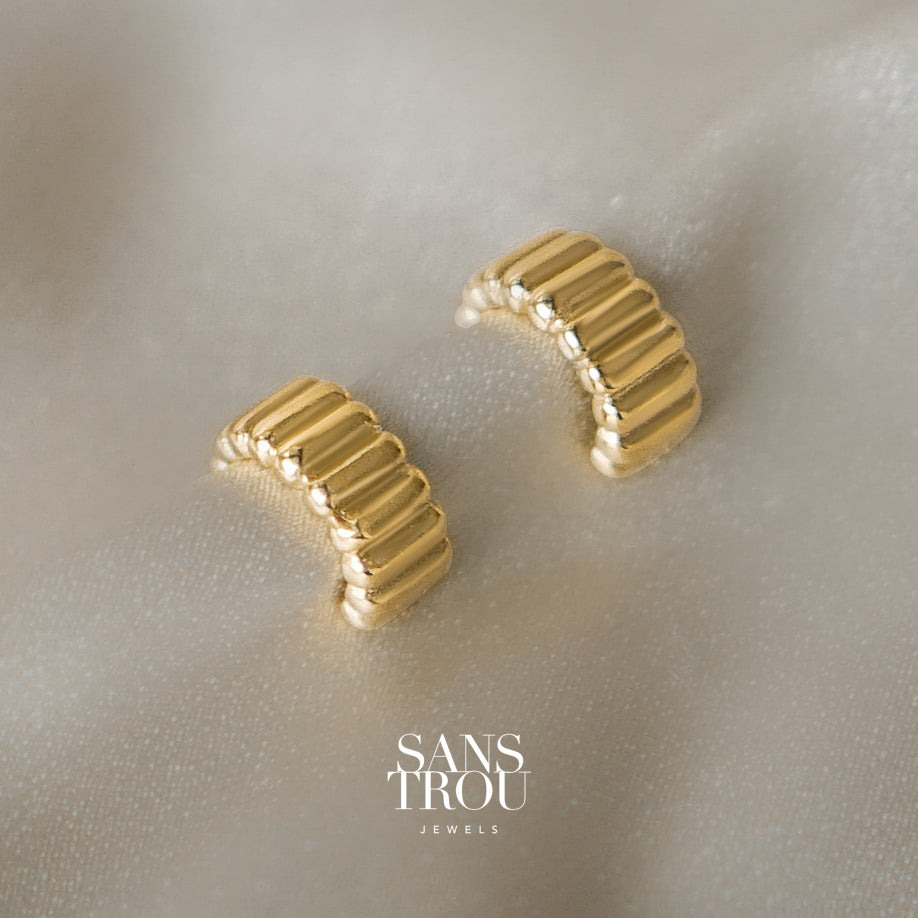 Rowena Clip-On Huggie Earrings