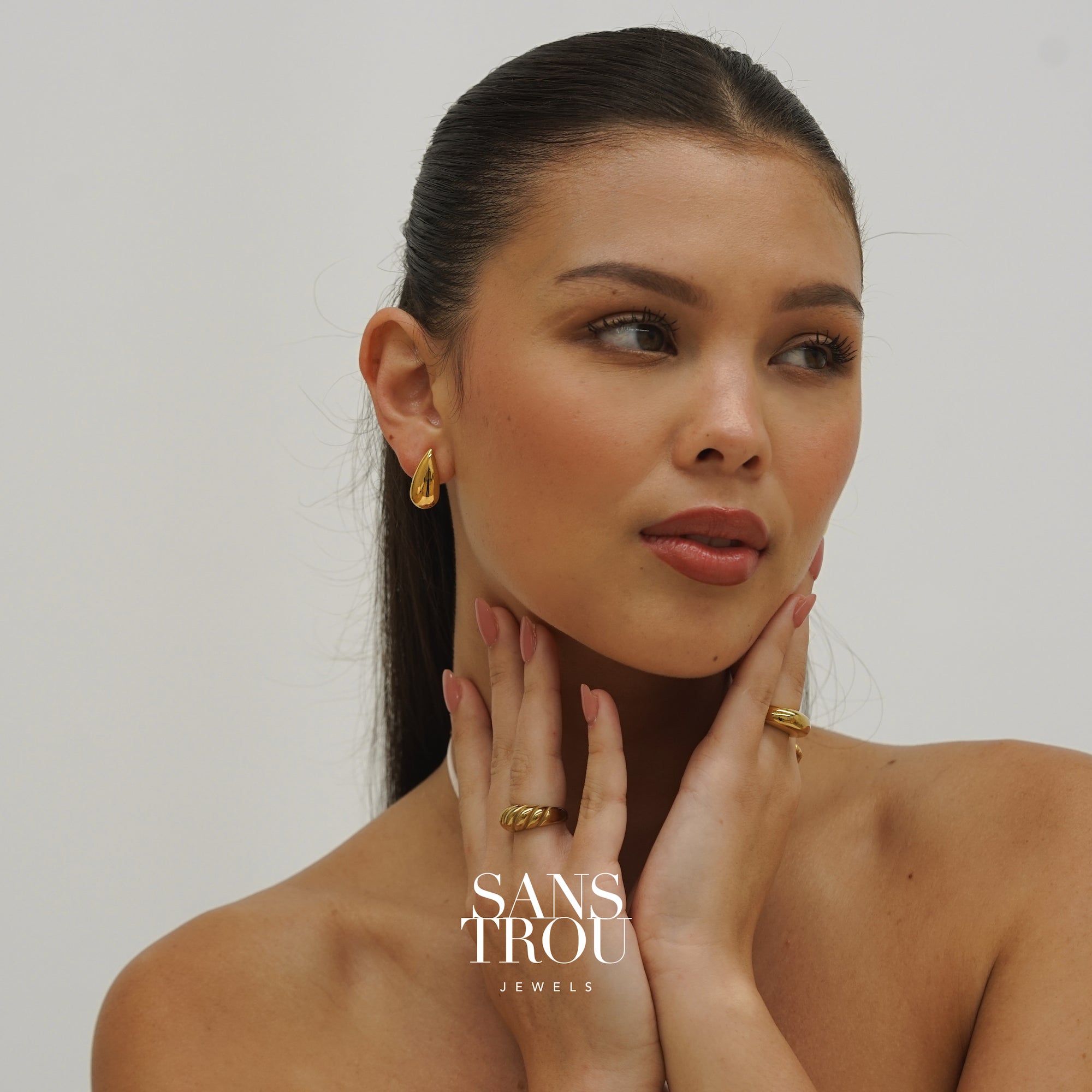 Safia Teardrop Clip-On Earrings