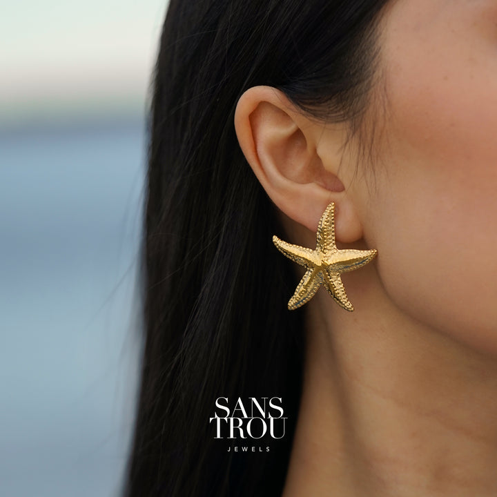 Salome Starfish Clip-On Earrings