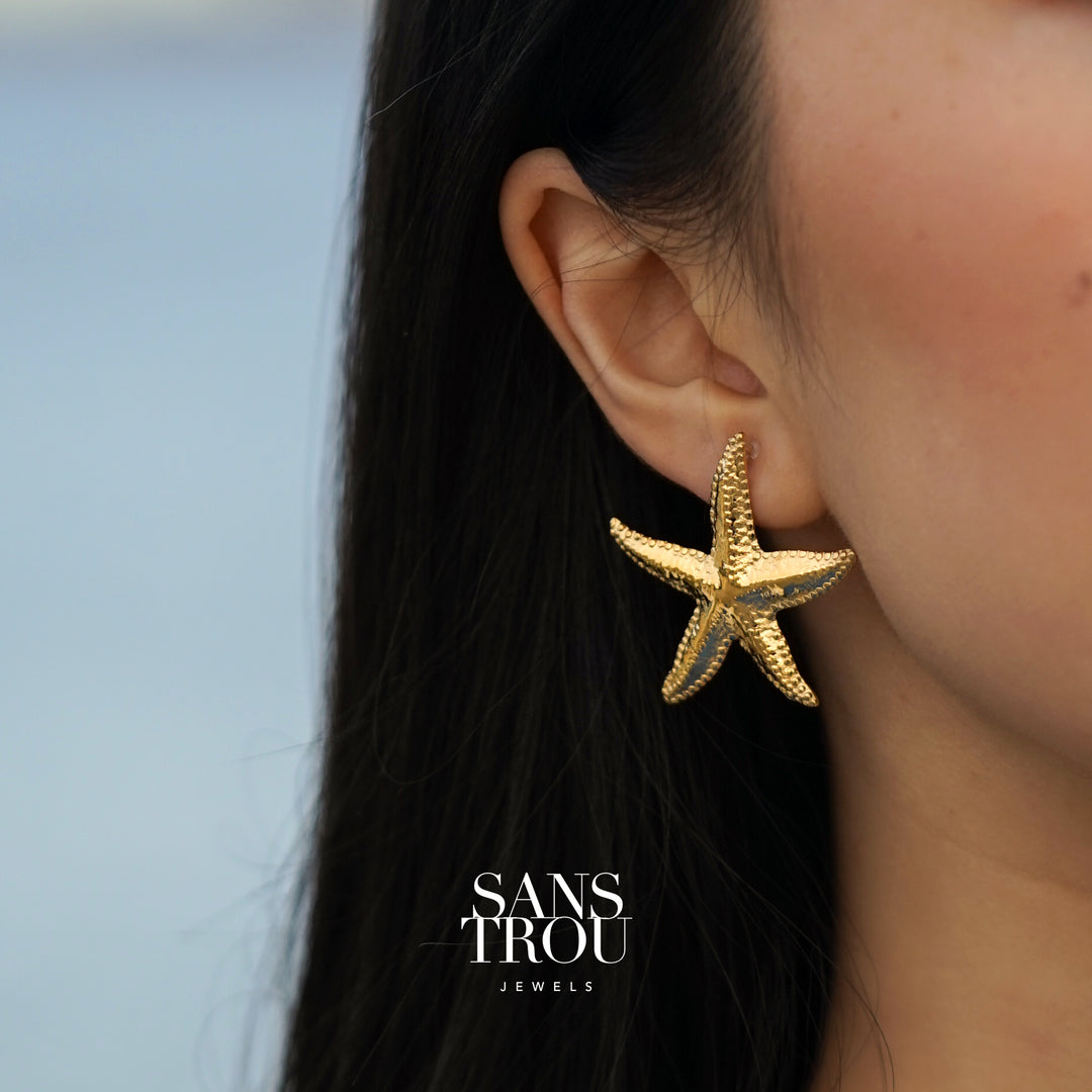 Salome Starfish Clip-On Earrings