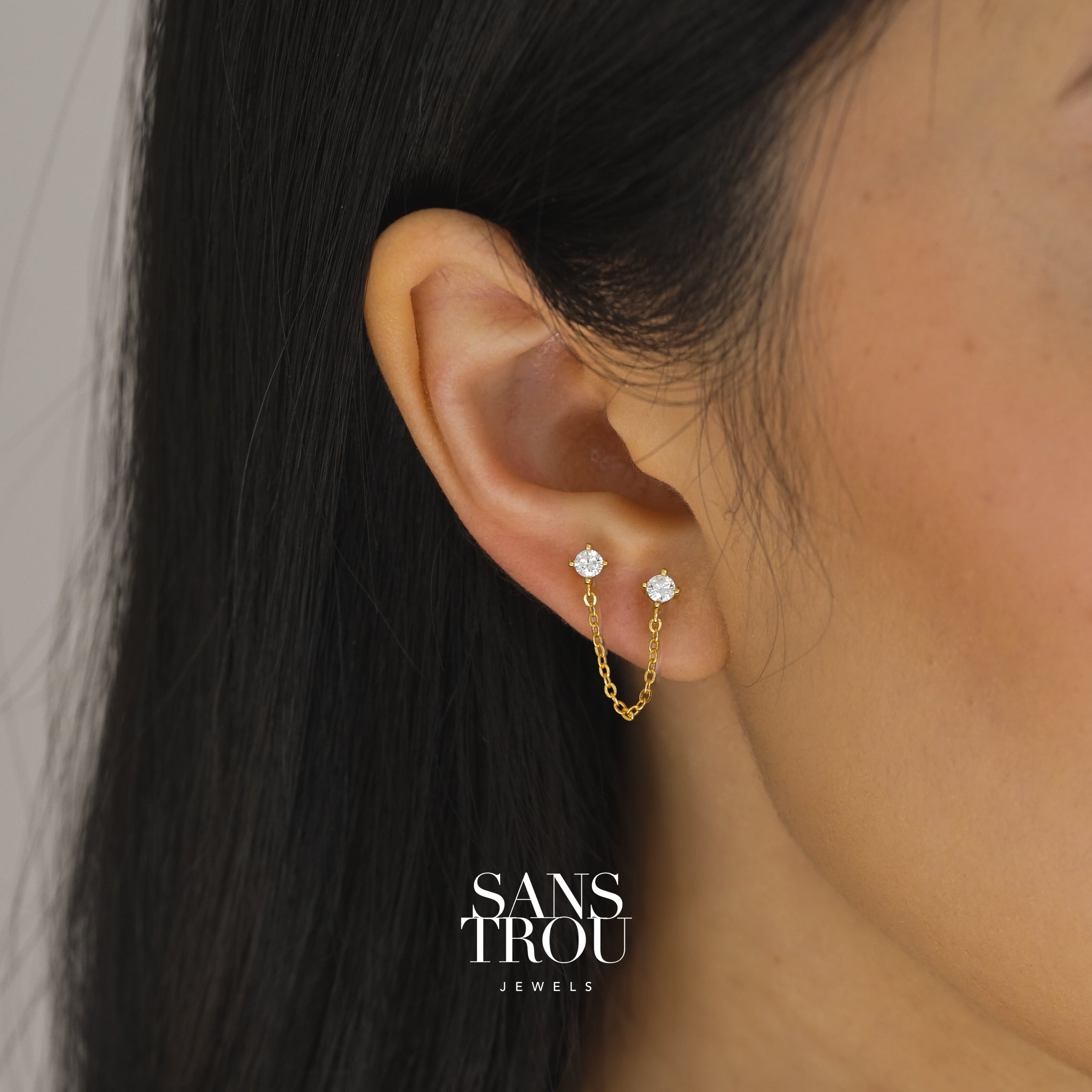 Stevie Double Stud Clip-On Earrings