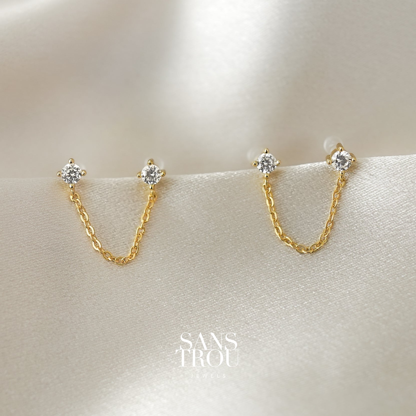 Stevie Double Stud Clip-On Earrings