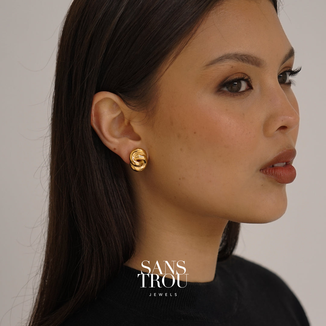 Tamsin Double Knot Clip-On Earrings - Classic Clip (L)