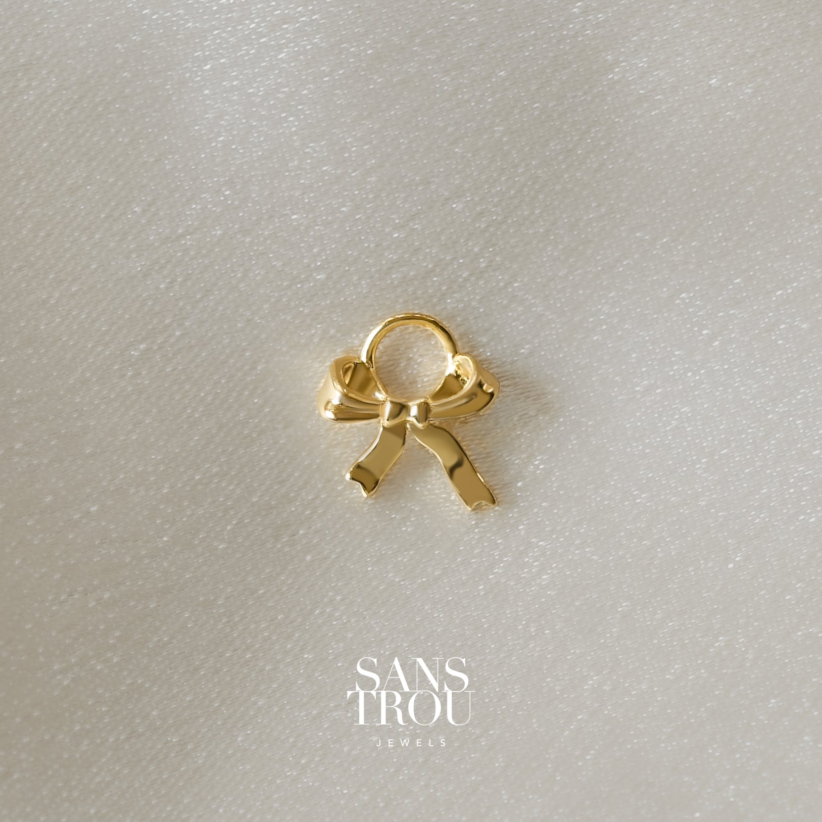 Vanessa Bow Hoop Charm - Single