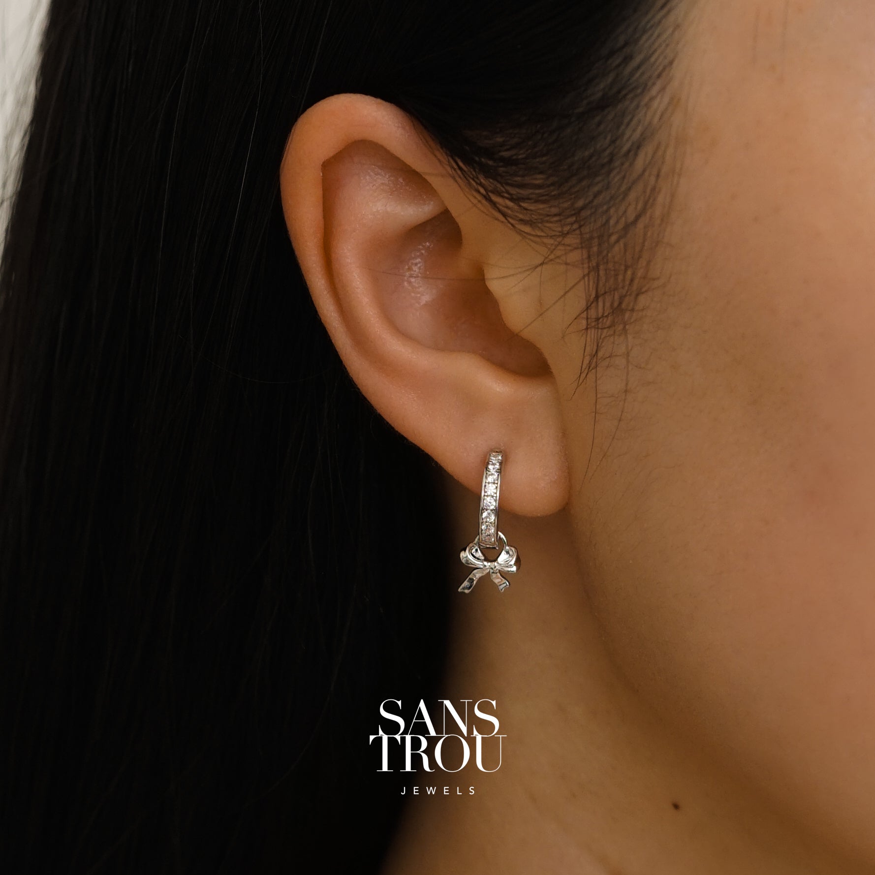 Florie Clip-On Huggie Earrings - Silver