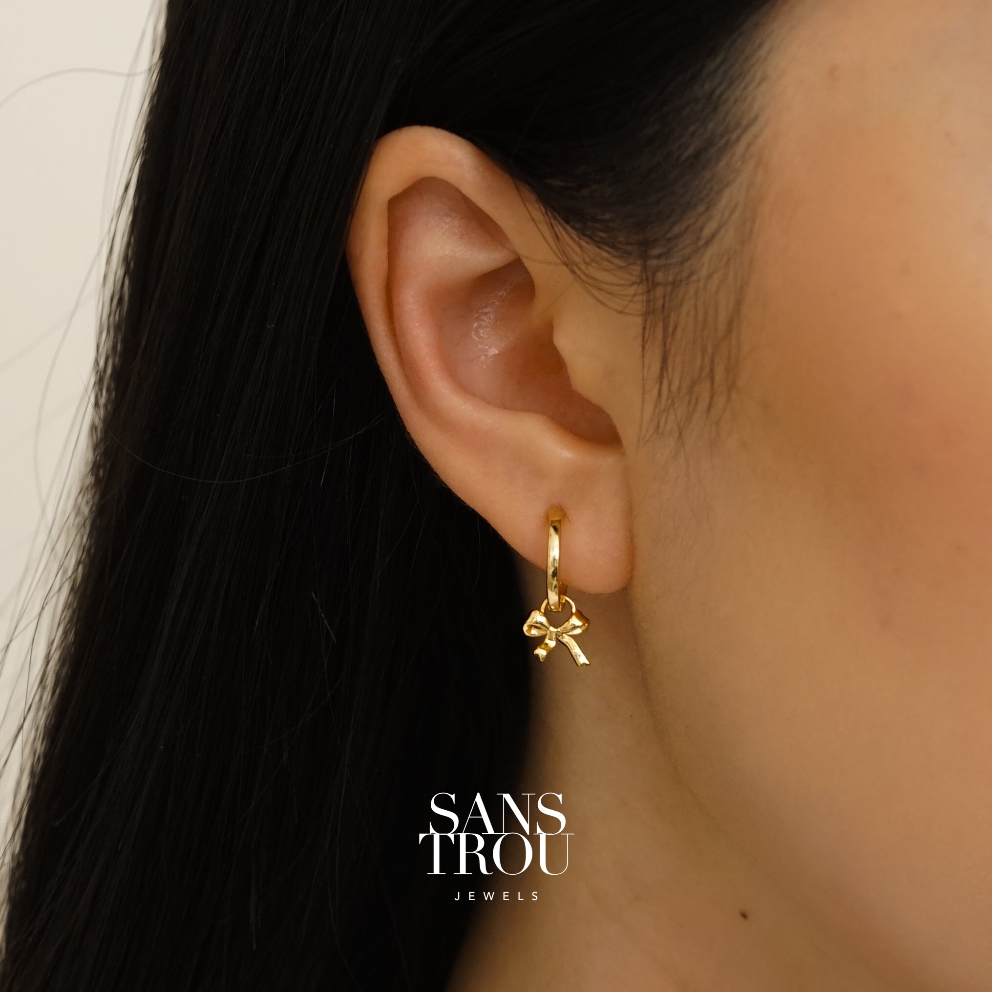 Vanessa Bow Hoop Charm - Single