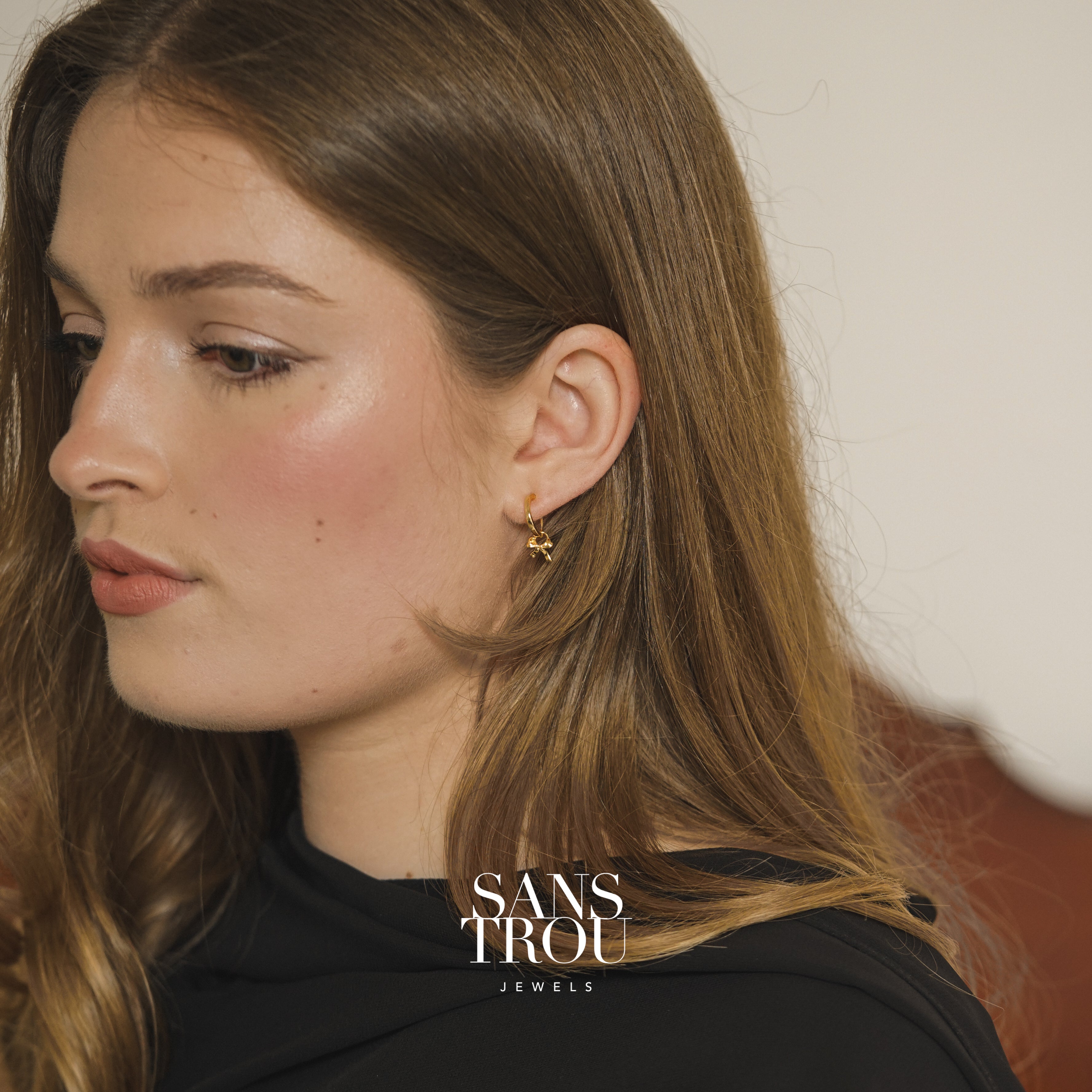 Vanessa Bow Hoop Charm - Single