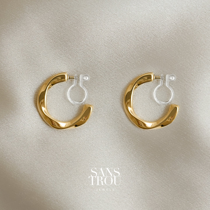 Verity Clip-On Hoop Earrings