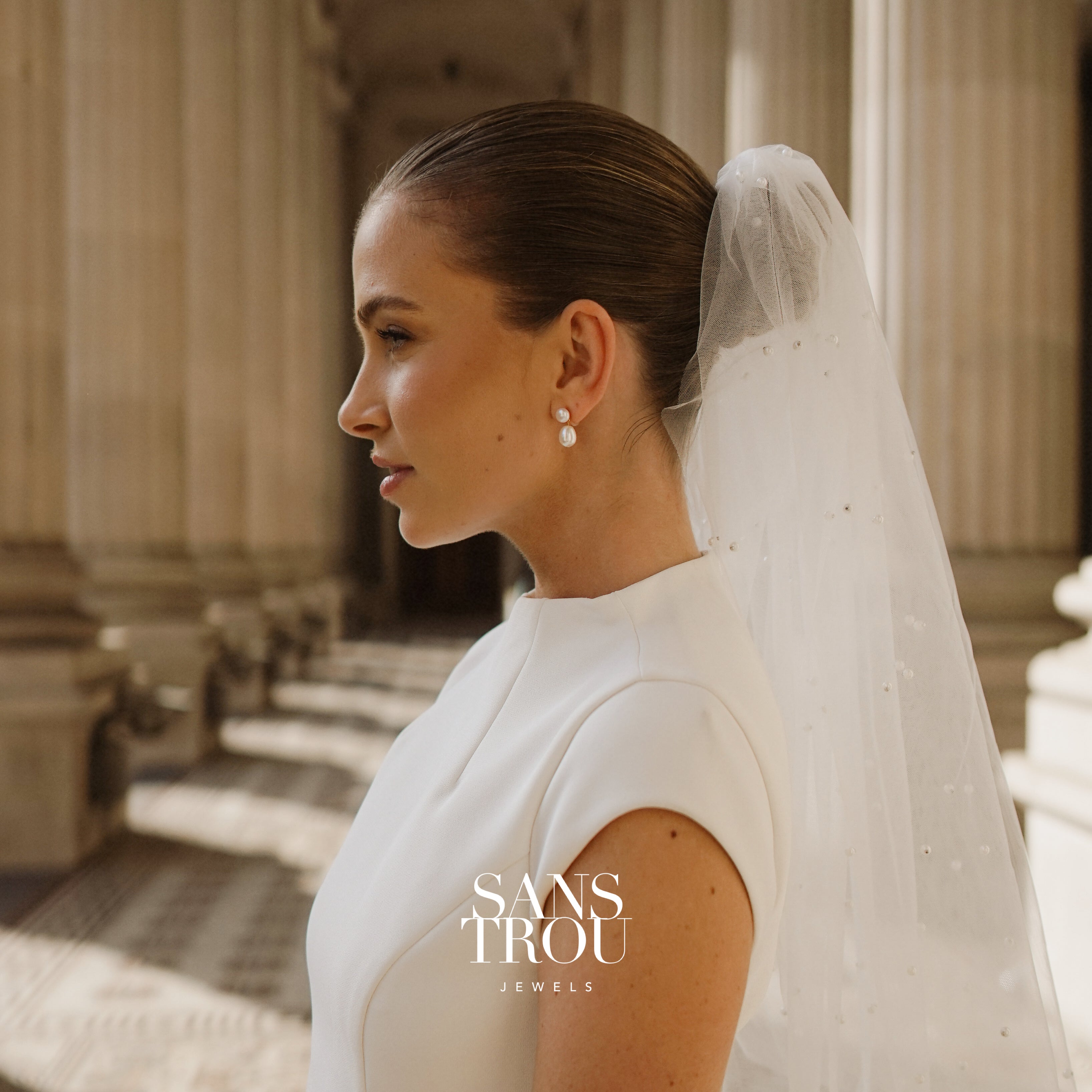 Viola Double Pearl Clip-On Earrings