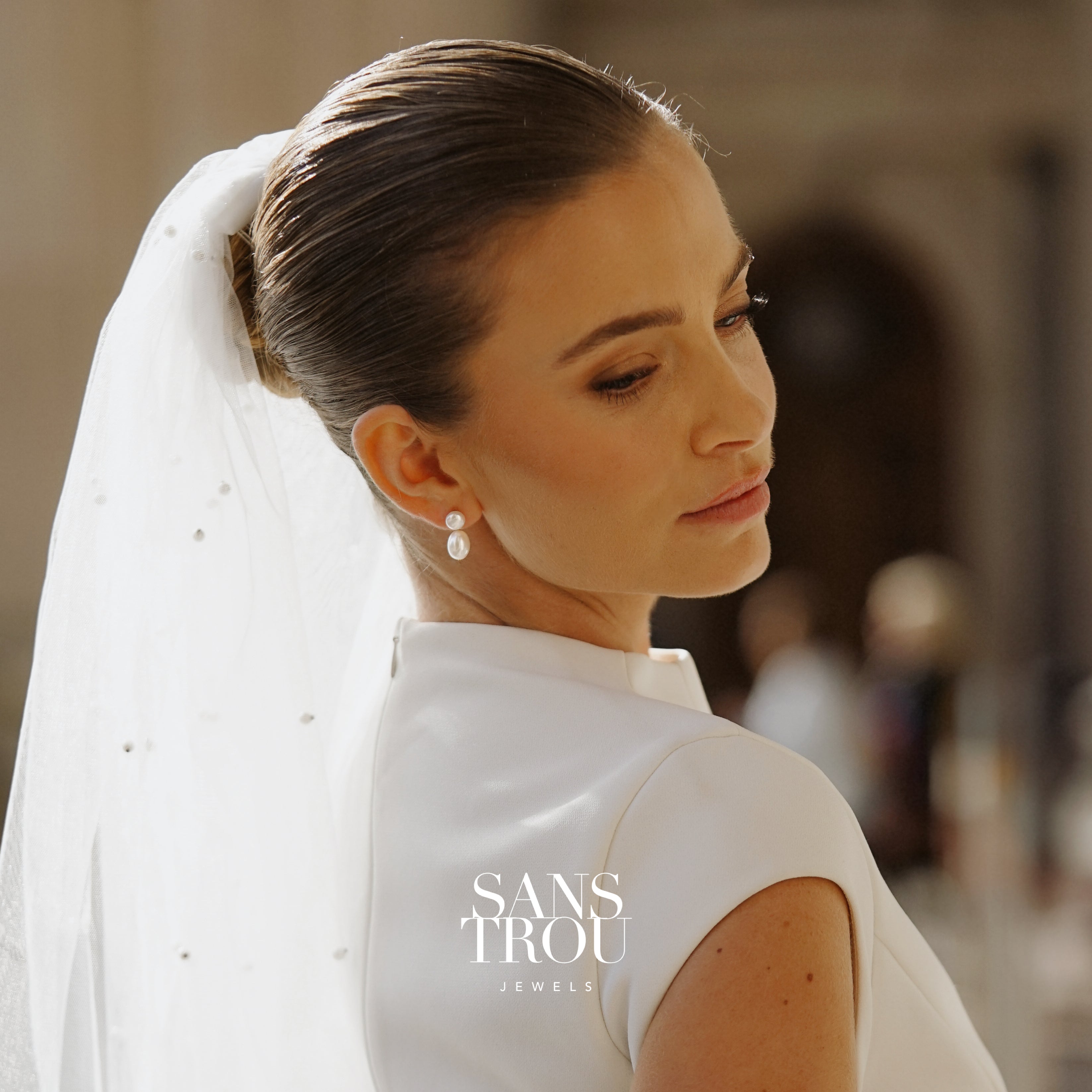 Viola Double Pearl Clip-On Earrings