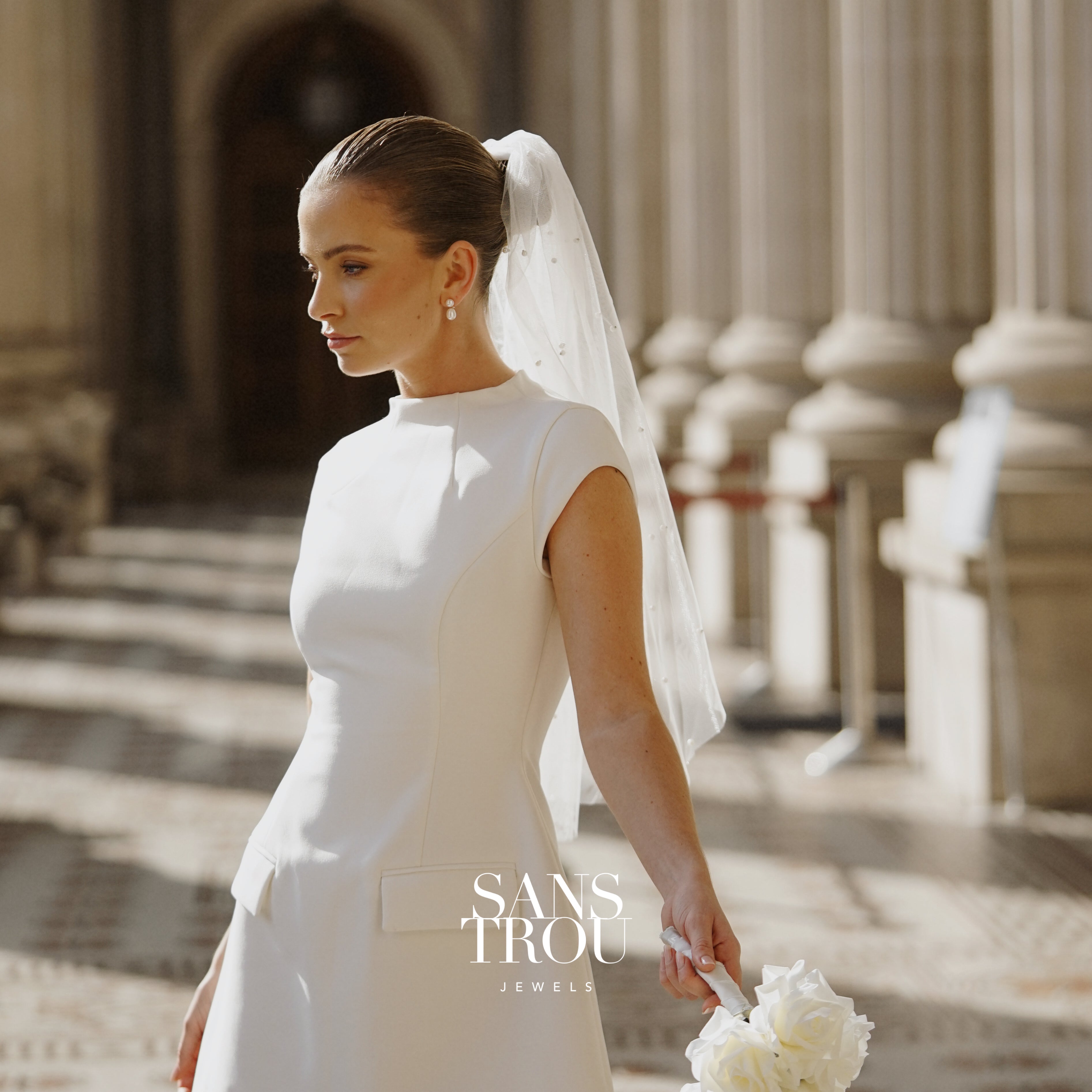 Viola Double Pearl Clip-On Earrings