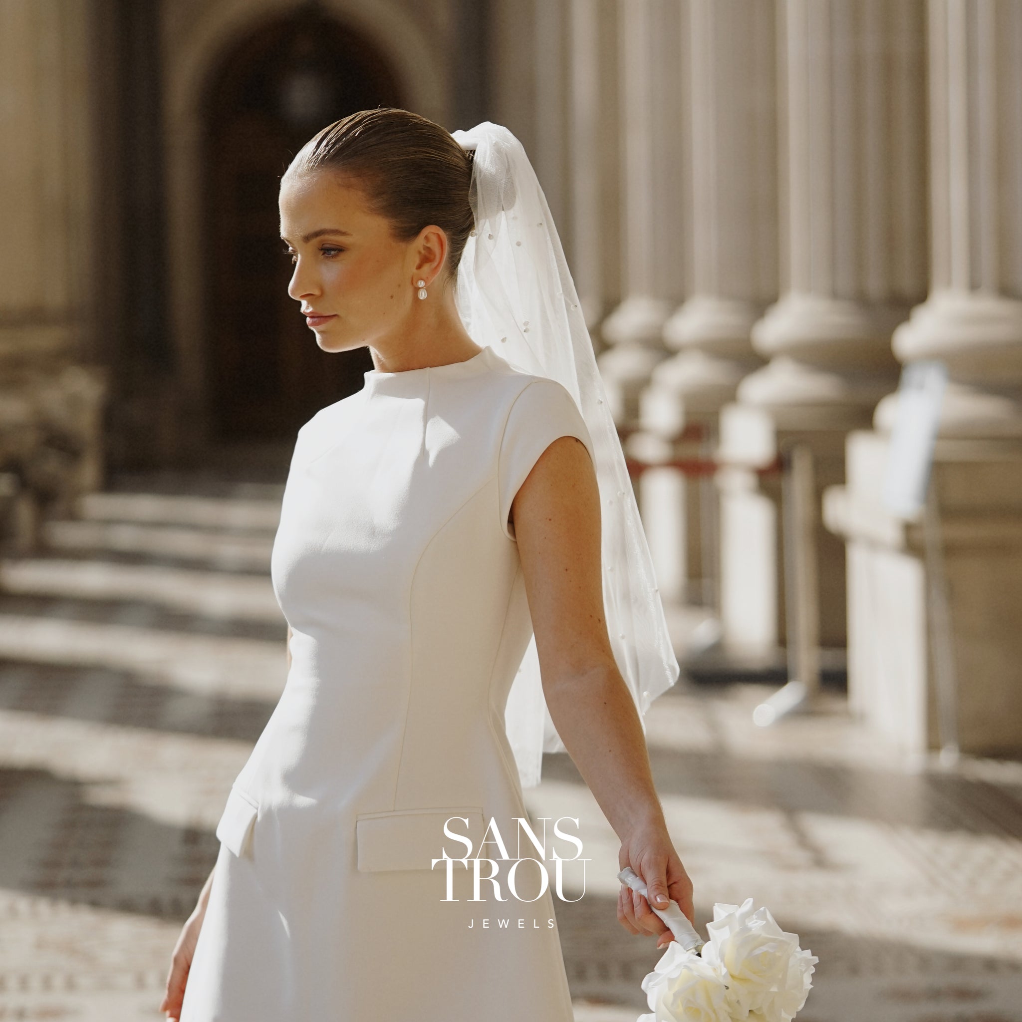 Viola Double Pearl Clip-On Earrings