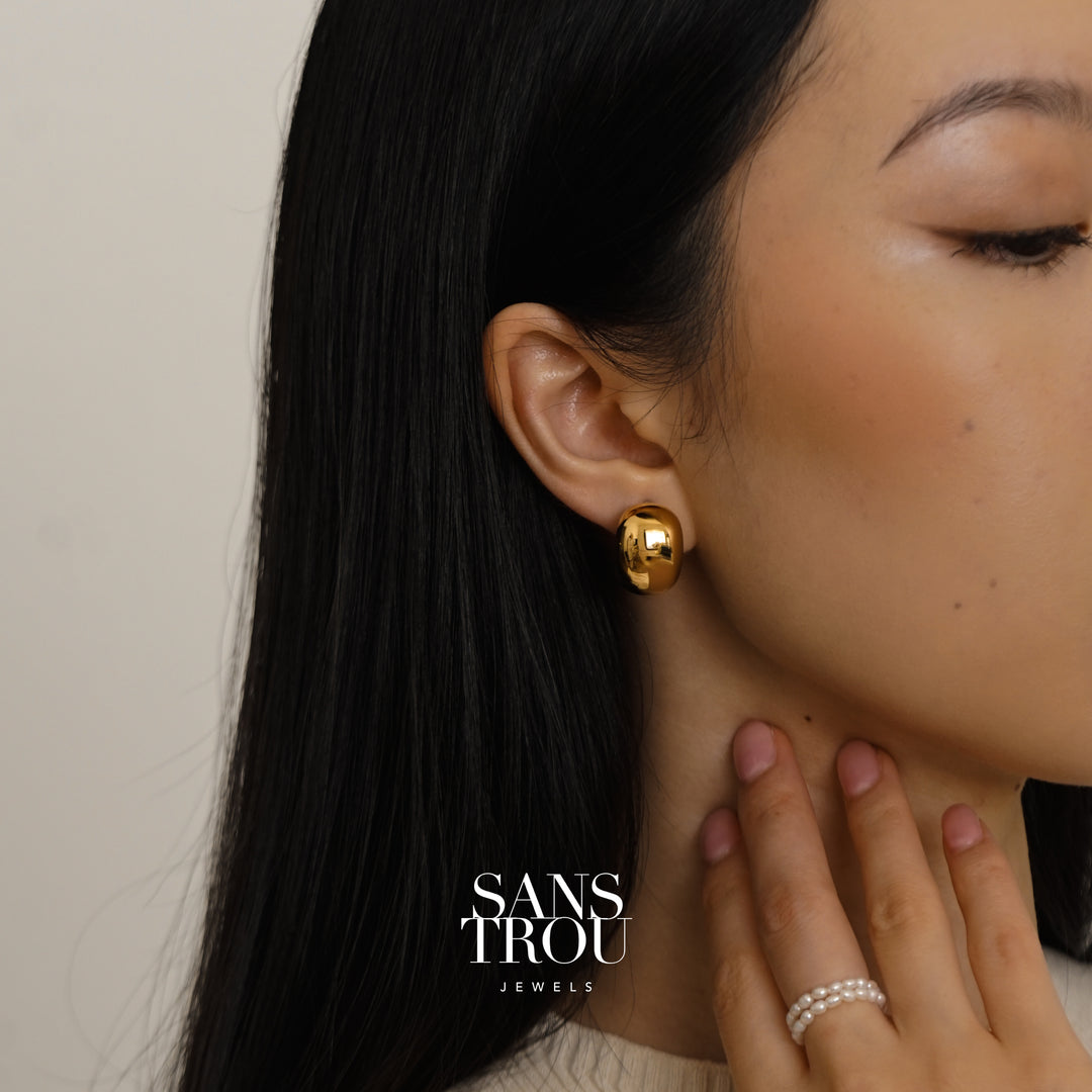 Winona Dome Clip-On Earrings - Classic Clip (L)