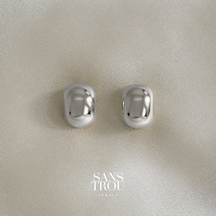 Winona Petite Dome Clip-On Earrings - Silver - Classic Clip (L)