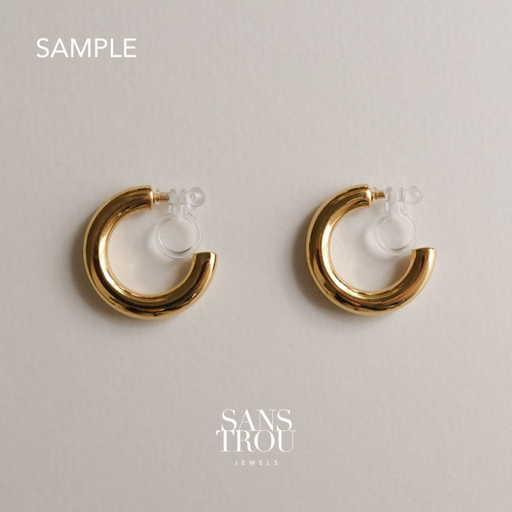 Yvette Clip-On Hoop Earrings - SAMPLE