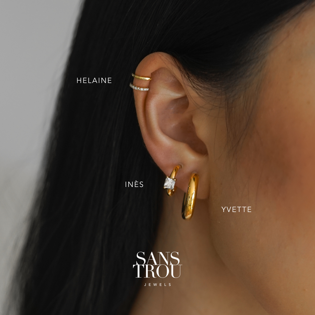 Inès Clip-On Huggie Earrings