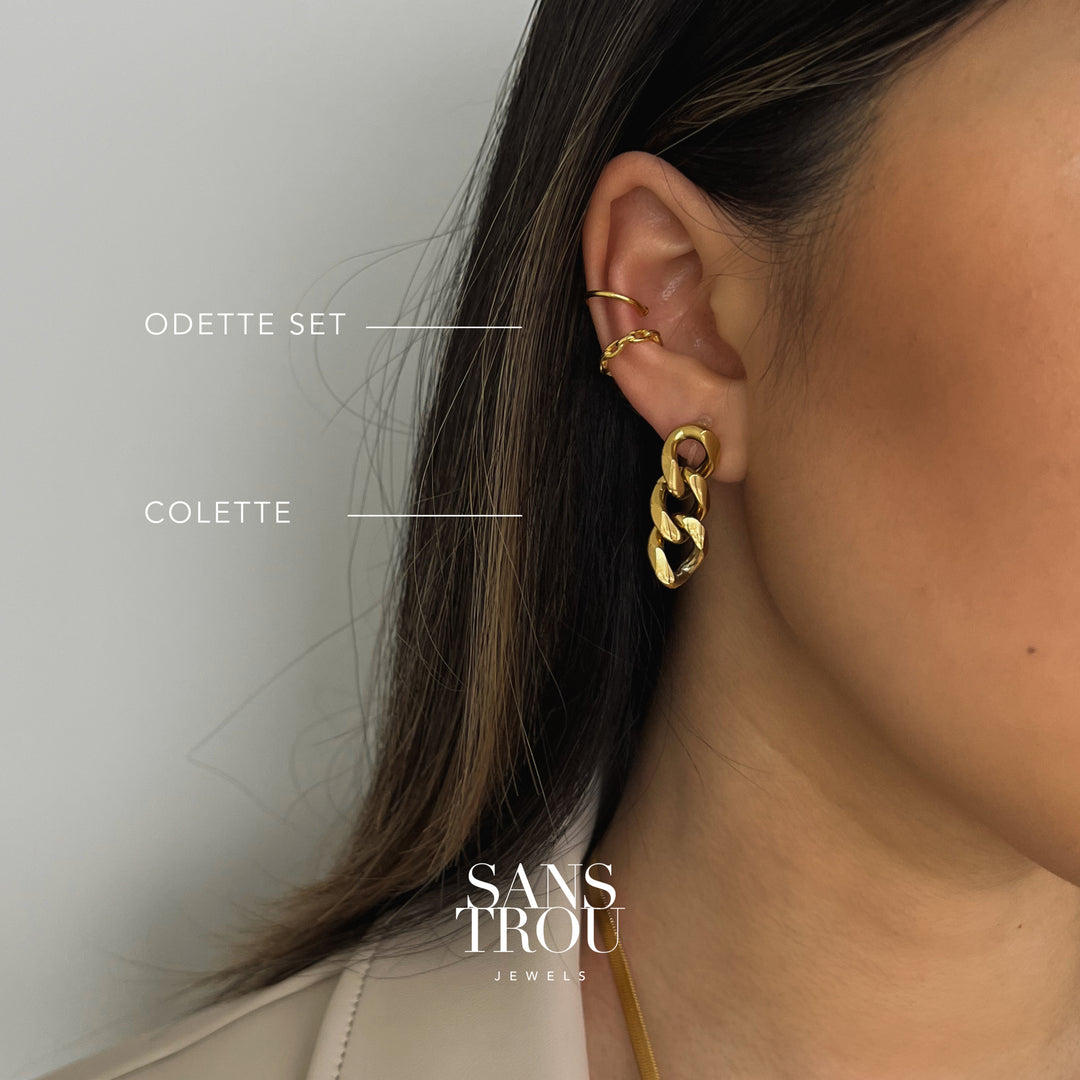 Colette Clip-On Chain Earrings