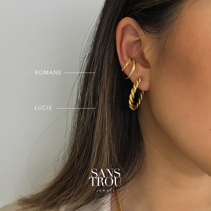 Lucie Clip-On Hoop Earrings - Spring Clip
