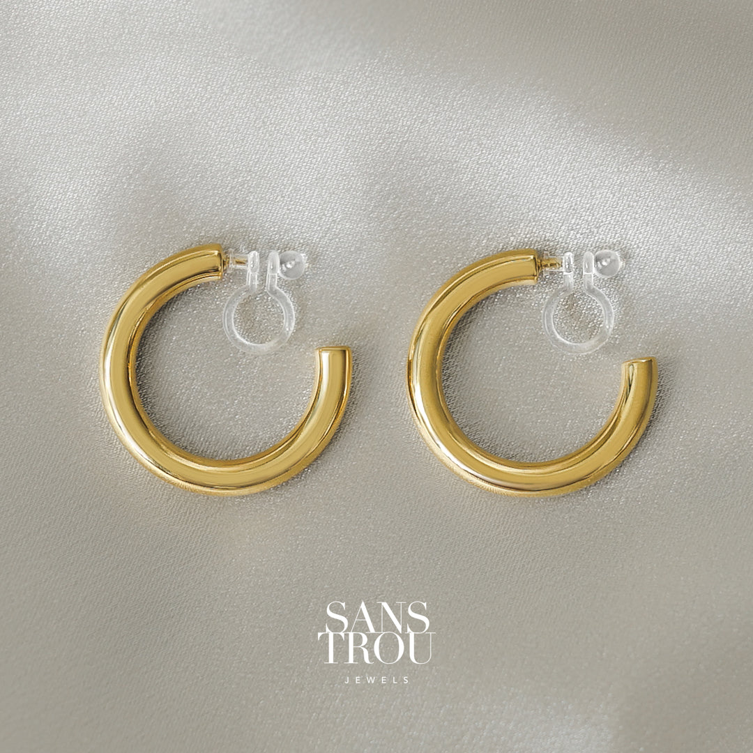 Alia Clip-On Hoop Earrings – SANS TROU