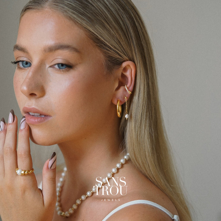 Alia Clip-On Hoop Earrings - SAMPLE
