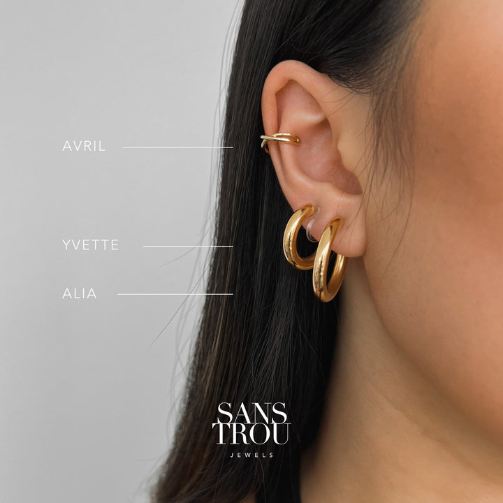 Alia Clip-On Hoop Earrings - SAMPLE