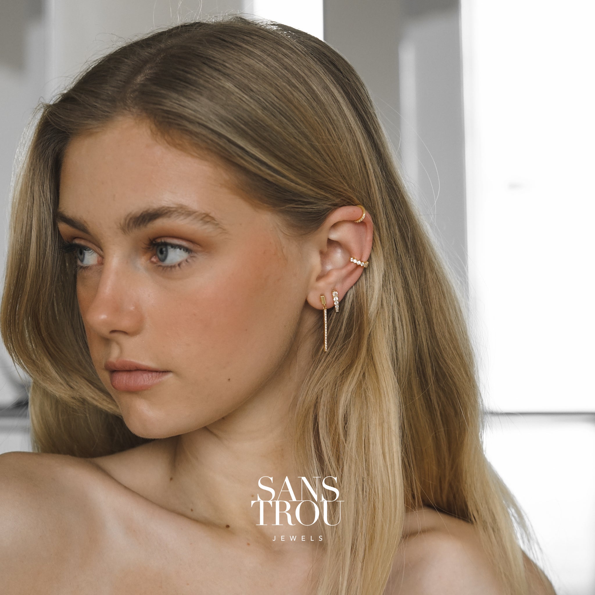 Aline Clip-On Stud Earrings
