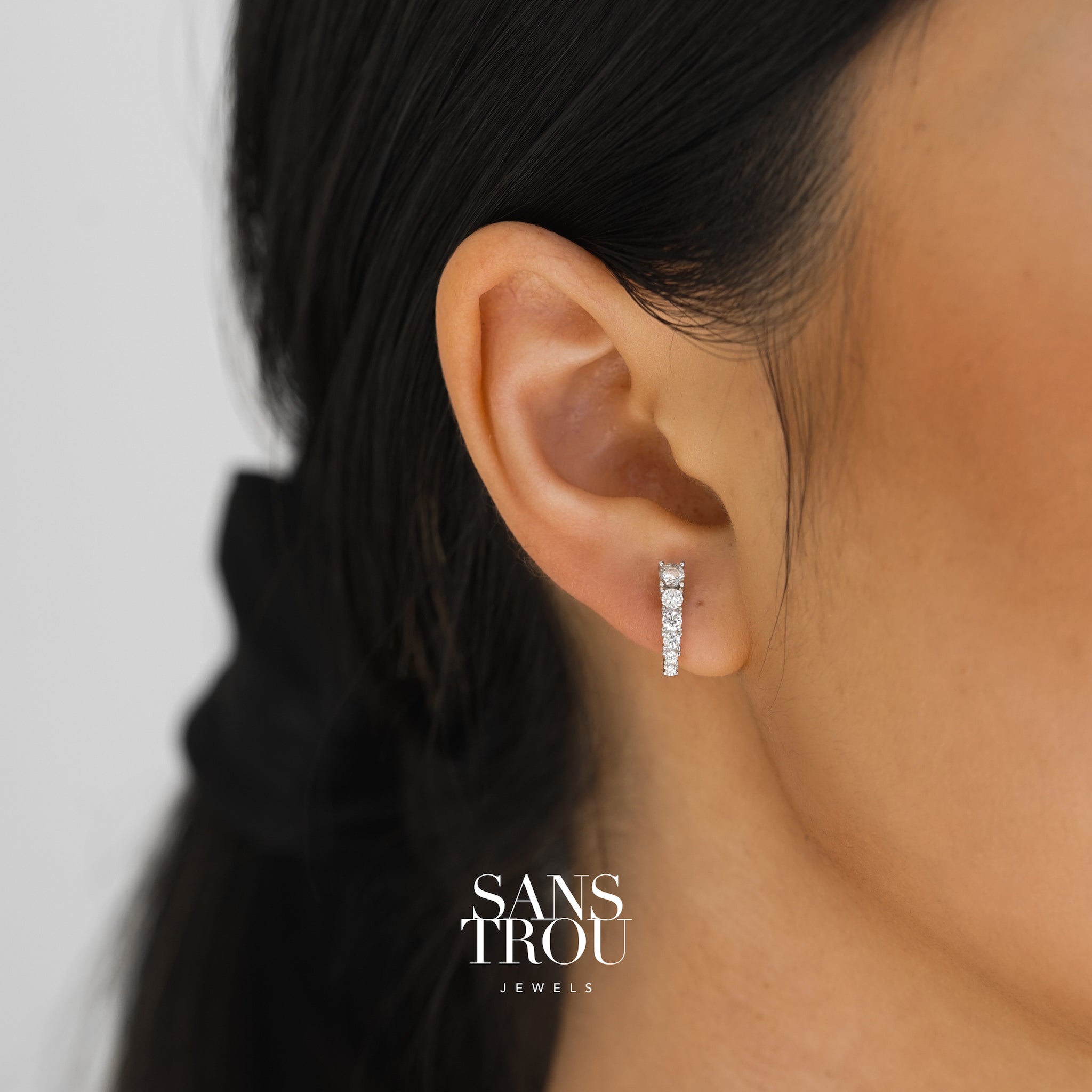 Silver Matte Clip-on Stud Earrings | EARA