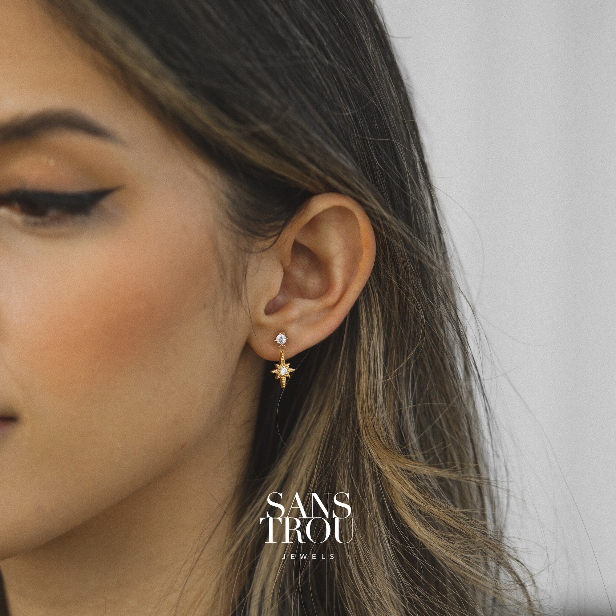 Aurora Star Clip-On Earrings