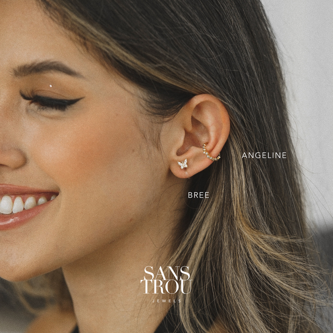 Butterfly online clip earrings