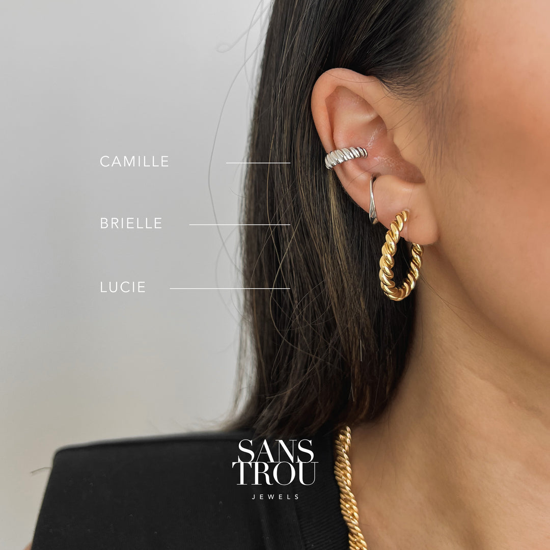 Orecchini CD Navy Metallo Con Finitura Color Oro, Perle In Resina Bianca E Cristalli Color - Foto 12