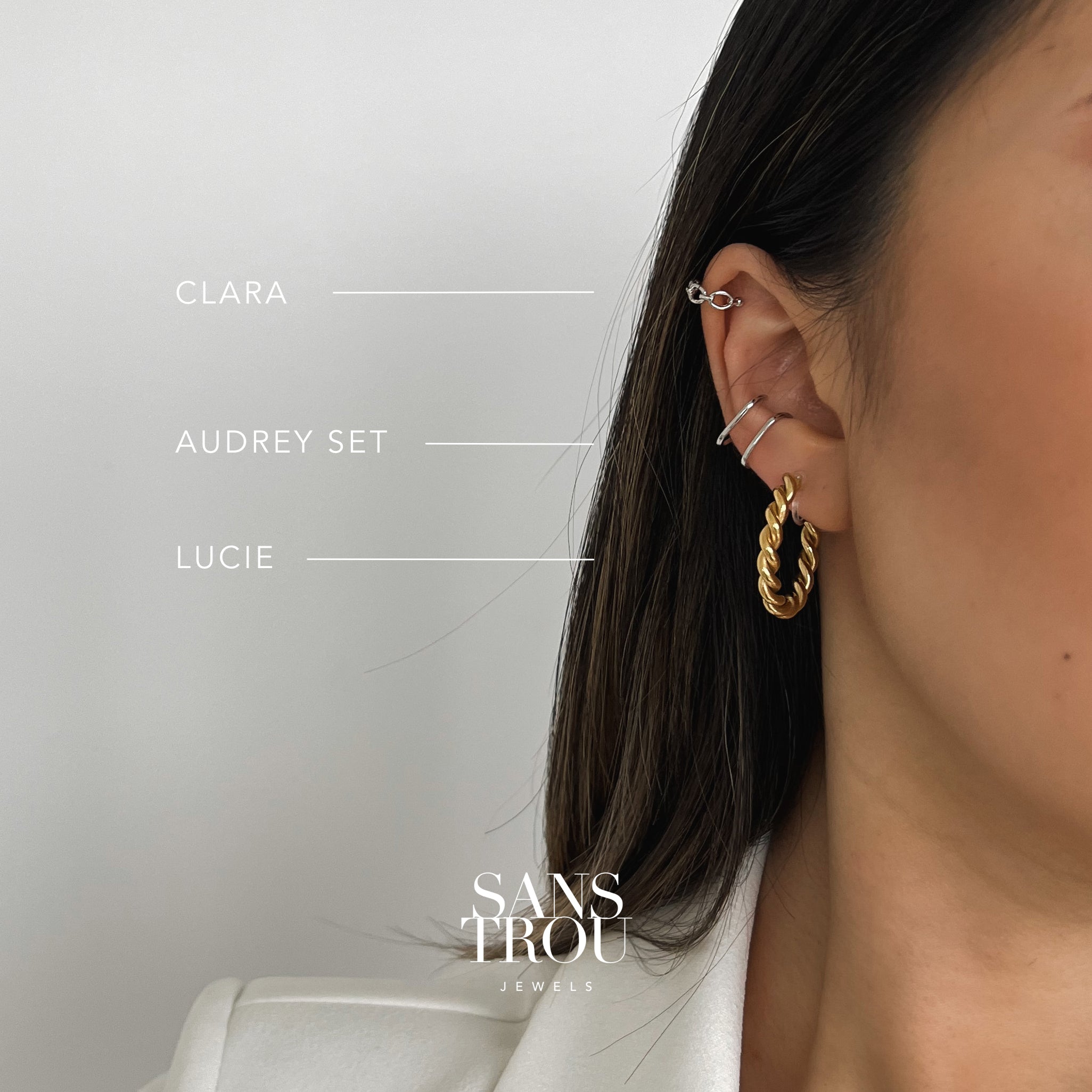 Lucie Clip-On Hoop Earrings – SANS TROU