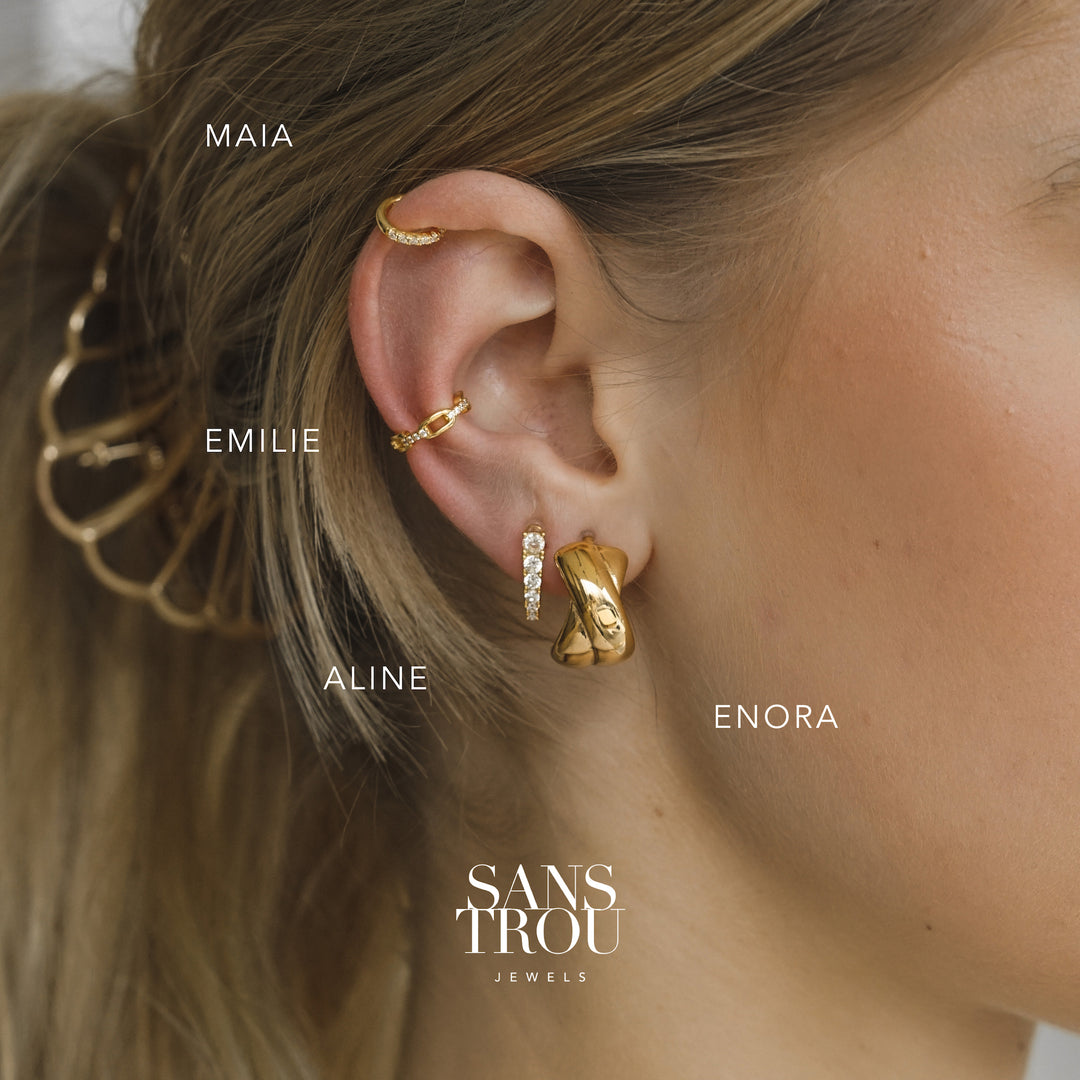 Alia Clip-On Hoop Earrings - Silver – SANS TROU