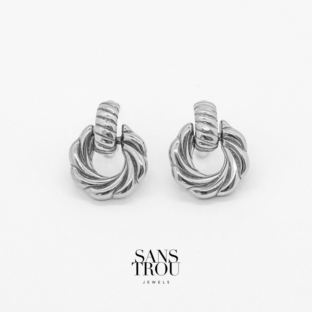 Francine Clip-On Earrings - Silver