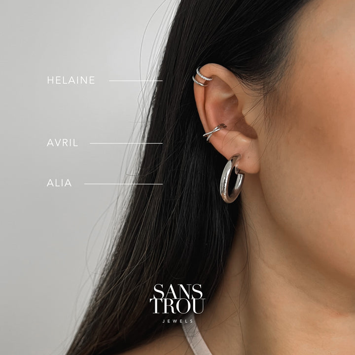 Helaine Helix Ear Cuff - Silver