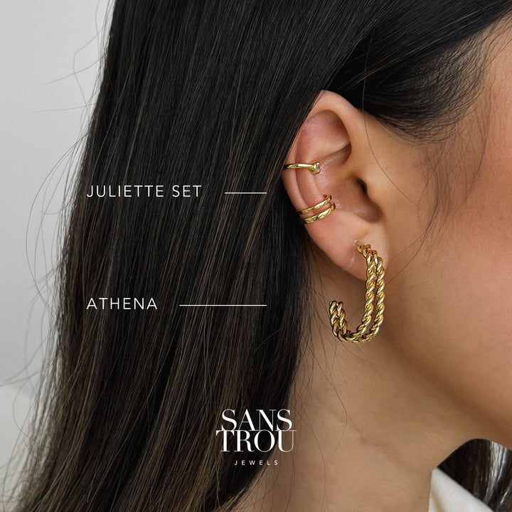 Athena Clip-On Hoop Earrings