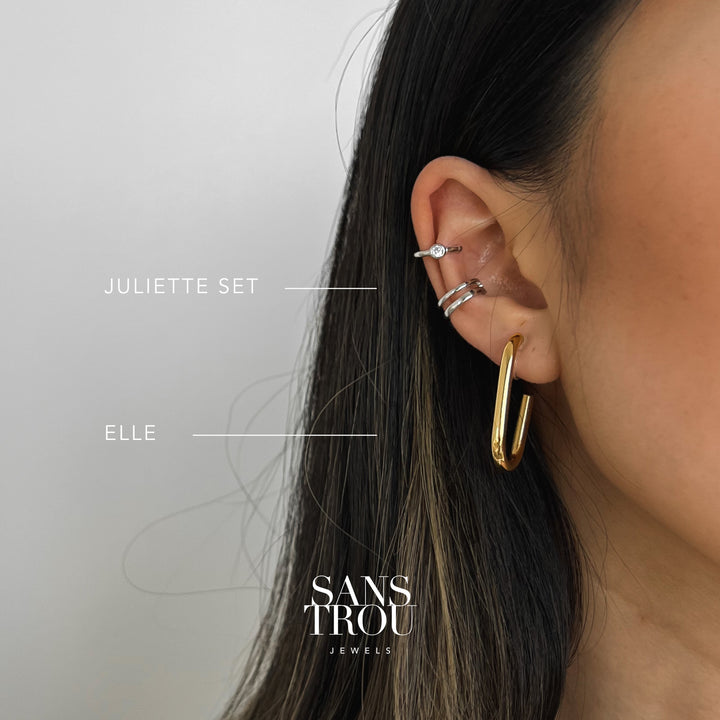 Juliette Ear Cuff Set - Silver