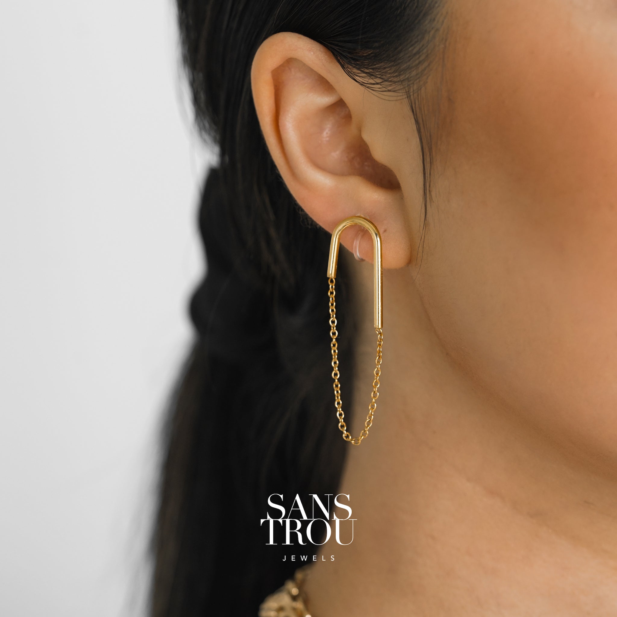 Trendy Geometric Plated 18K Gold Stainless Steel U Shaped Hoop Earrings -  China Stainless Steel Jewelry and Hot Selling Earrings price |  Made-in-China.com